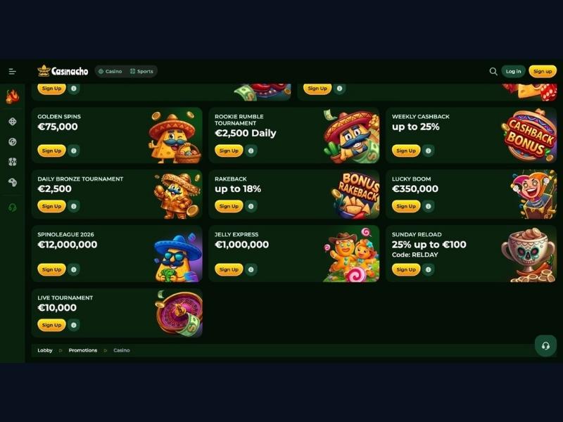 Komplette Smartphone-Registrierung bei Casinacho Casino Nacho Casino für Deutschland