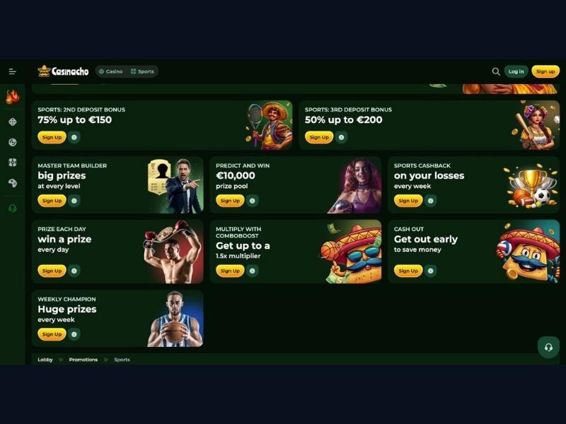 Live Casino und Jackpots bei Casinacho Casino mobil für Deutschland